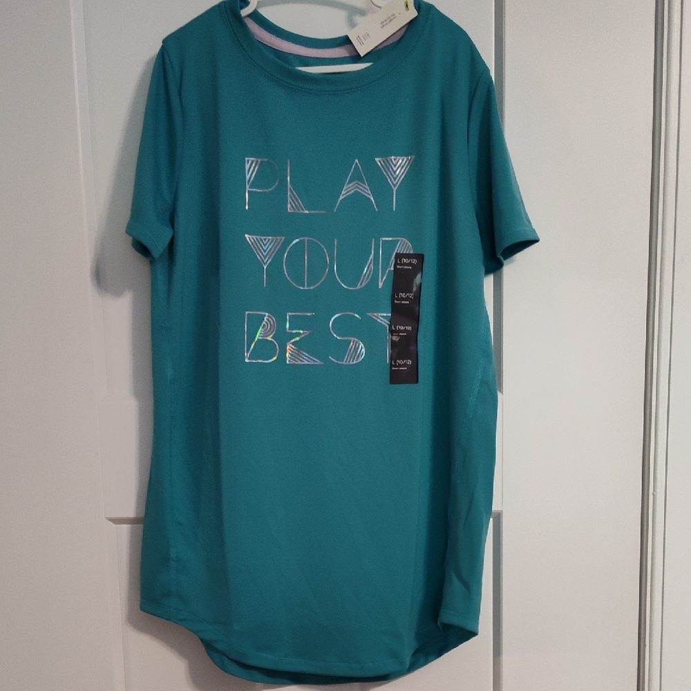 All in Motion Teal Kids Tee - Play Your Best